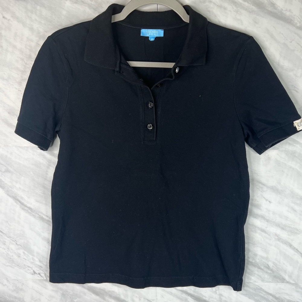 Vintage Escada Sport Women’s Black Polo Small